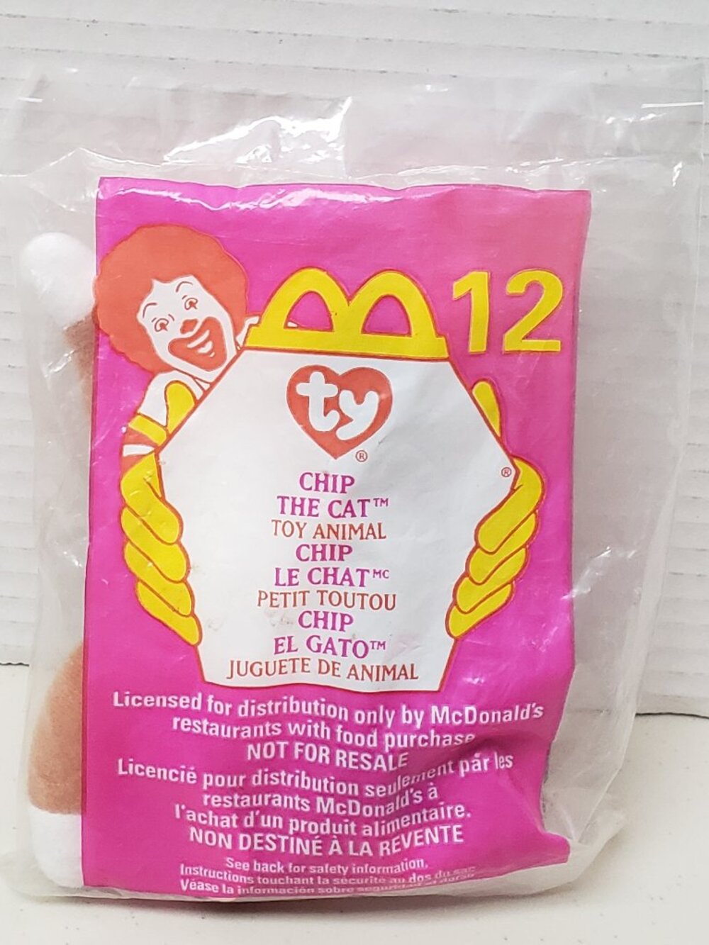 Beanie Baby McDonald's Chip The Cat